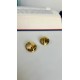 PERVİN ÇELİK Oval Gold Plaka Detay  Küpe